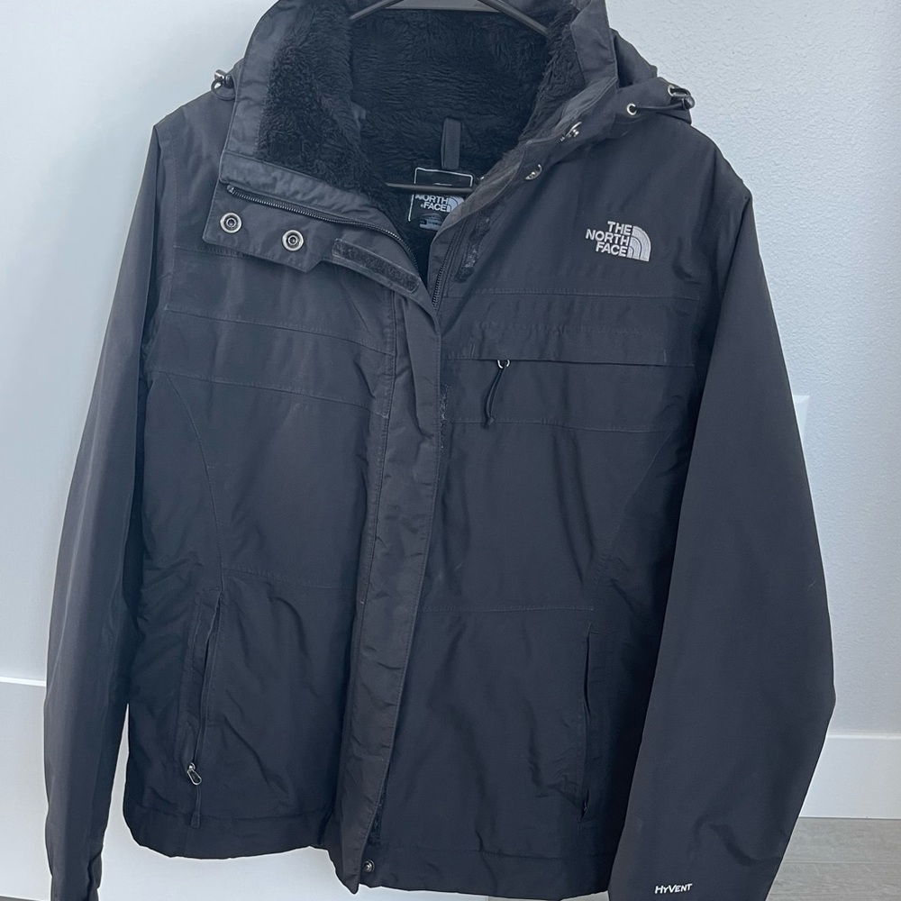 Black North Face winter jacket